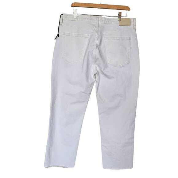 Citizens of Humanity Daphne‎ High-Rise Raw Hem Cropped Jeans White Women Size 33 - Picture 7 of 16